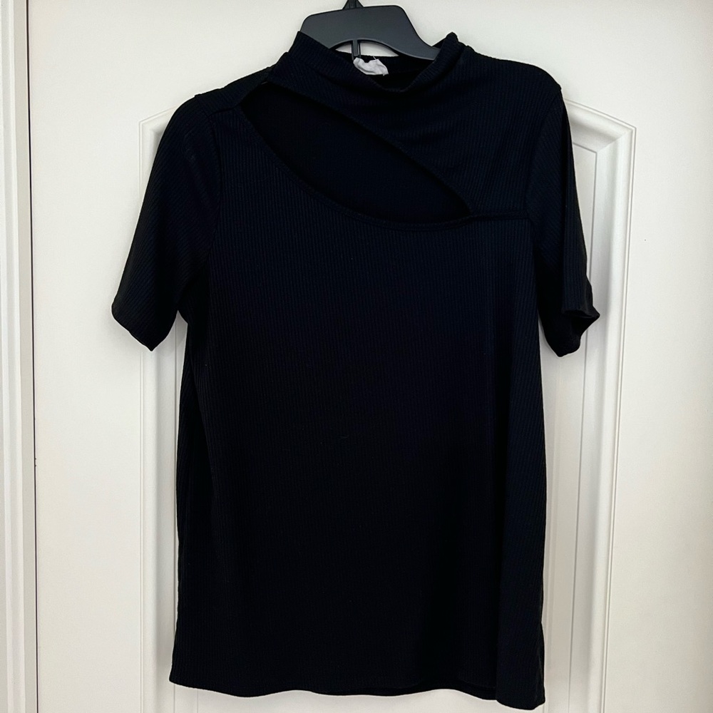 Black Cut-out Top